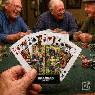 Opa-Foto-Erinnerungen Gegründetes Geschenk Spielkarten