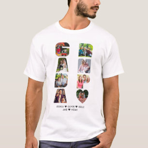 OPA-Fotocollage Enkelname Buchstabe Ausschnitt T-Shirt