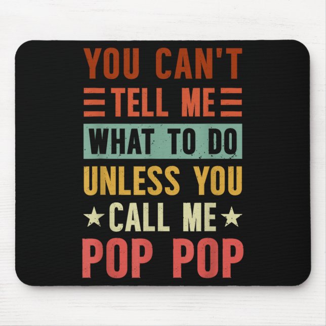 Opa Funny Vathers Day T-Shirt Bekleidung Sie könne Mousepad (Vorne)