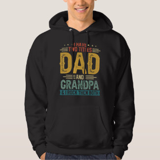 Opa für Männer Ich habe zwei Titel Vater und Opa Hoodie