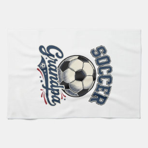 Opa Fußball Vintage Gravur Shirt Design_1 Geschirrtuch