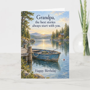 Opa Geburtstag See Ruderboot Beste Geschichten Karte