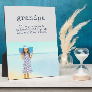 Opa-Gedicht und individuelles Enkelkind-Foto Fotoplatte
