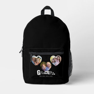 Opa Gegründet 3 Foto-Geschenk Für Großvater Bedruckter Rucksack