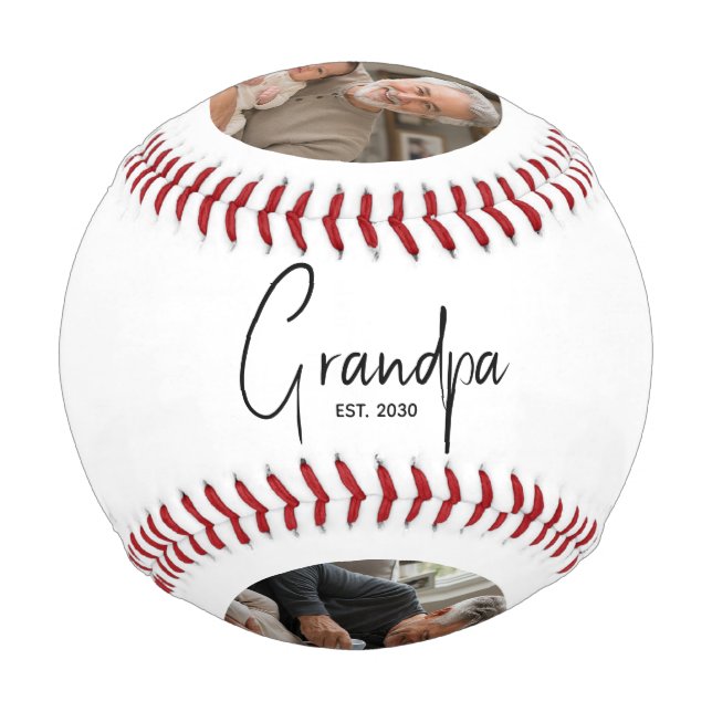 Opa gegründet 3 Foto Schwarz Baseball (Rückseite)