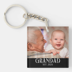 Opa gegründet Foto-Geschenk Schlüsselanhänger