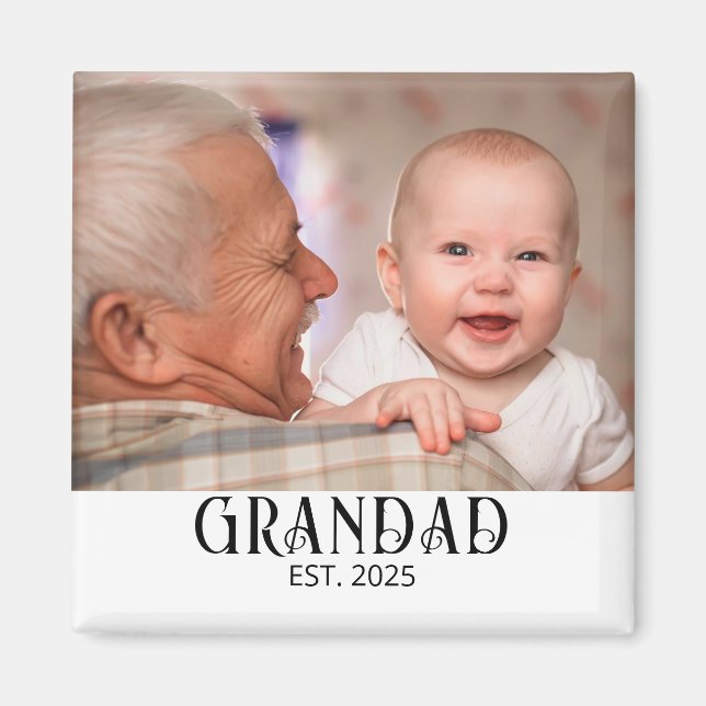 Opa gegründet Foto-Magnet Magnet (Vorne)