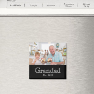 Opa gegründet Foto Weiß Fett Minimal Magnet