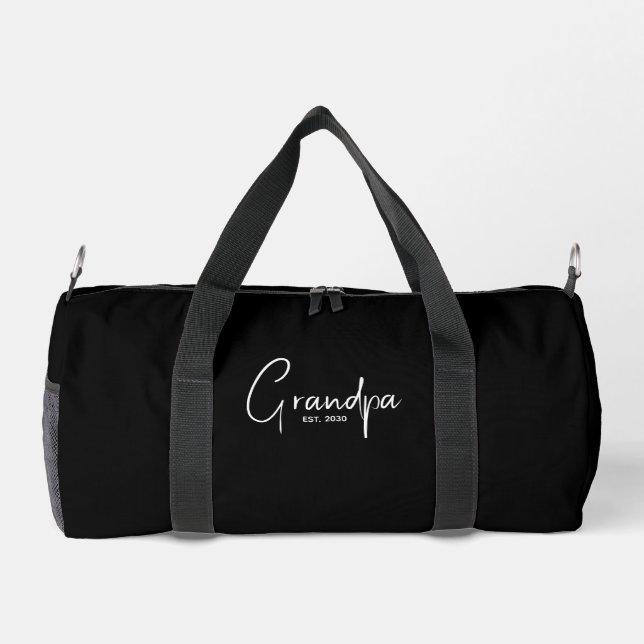 Opa gegründet Geschenk Schwarz Duffle Bag (Rückseite)