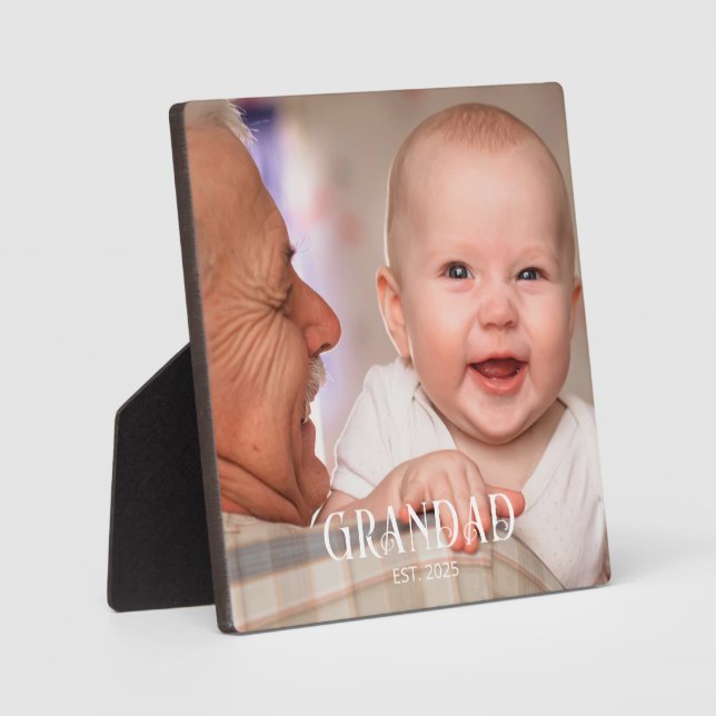 Opa gegründet Geschenkfoto Fotoplatte (Vorderseite)