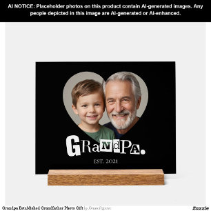 Opa Gegründet Großvater Foto Geschenk Acrylschild