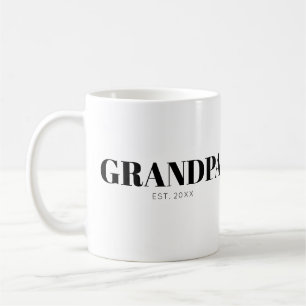 Opa Gegründet Jahr Minimal Einfacher Text Kaffeetasse