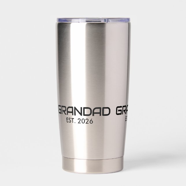 Opa gegründet Neues Opa-Geschenk  Thermobecher (Vorderseite)