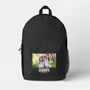 Opa gegründet Photo Grunge Text Bedruckter Rucksack
