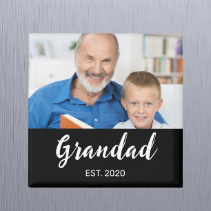 Opa gegründetes Foto zum Tag des Großvaters Magnet