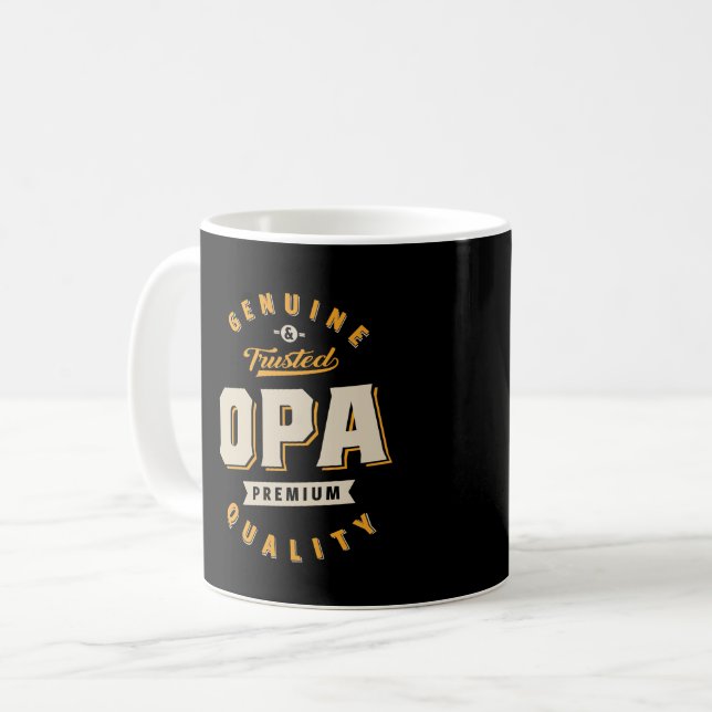 Opa Genuine und Trusted Kaffeetasse (Vorderseite Links)