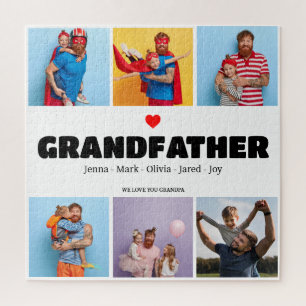 Opa-Geschenk 6 Foto Collage Vatertag Geschenk Puzzle