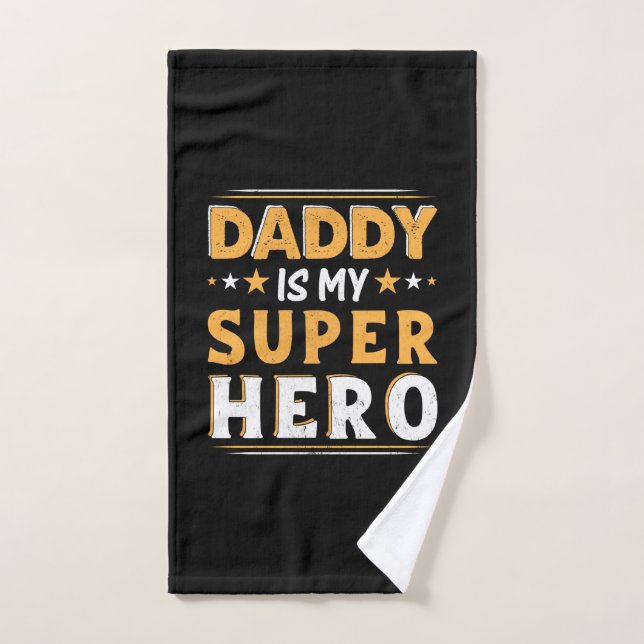 Opa-Geschenk | Daddy ist mein Super-Held Handtuch (Handtuch)