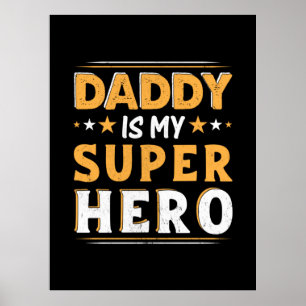 Opa-Geschenk   Daddy ist mein Super-Held Poster