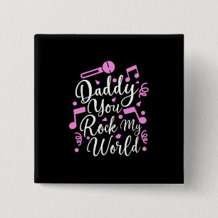 Opa-Geschenk   Daddy You Rock My World Button
