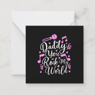Opa-Geschenk   Daddy You Rock My World Mitteilungskarte