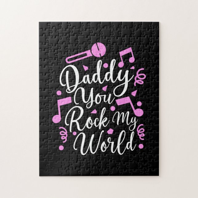 Opa-Geschenk | Daddy You Rock My World Puzzle (Vertikal)