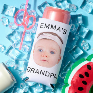 Opa-Geschenk, individuelles BabyGesicht, Foto-Gesc Selters Dosenkühler