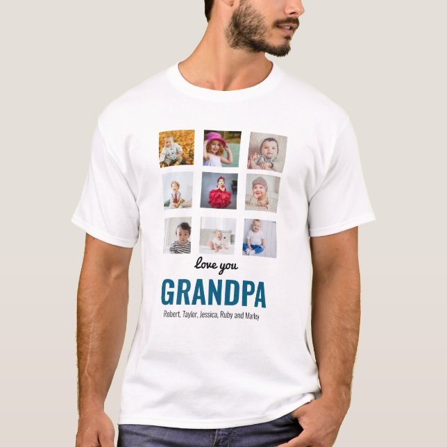 Opa-Geschenk | Liebe You Papa Foto T - Shirt (Vorderseite)