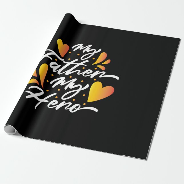 Opa-Geschenk | Mein Vater mein Held Geschenkpapier (Ungerollt)