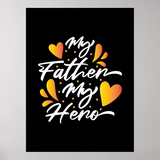 Opa-Geschenk | Mein Vater mein Held Poster (Vorne)