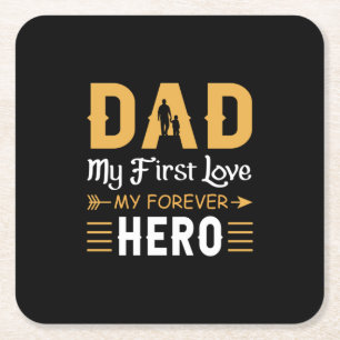 Opa-Geschenk   Papa mein Held für immer Rechteckiger Pappuntersetzer