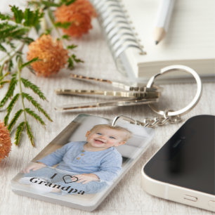 Opa-Geschenk Personalisiertes Foto und Text Schlüsselanhänger