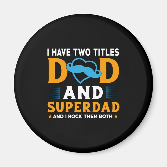 Opa-Geschenk | Vater und Super-Vater Magnet (Vorne)