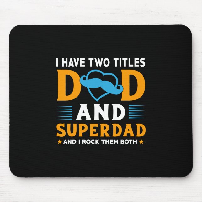 Opa-Geschenk | Vater und Super-Vater Mousepad (Vorne)