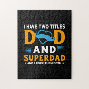 Opa-Geschenk Vater und Super-Vater Puzzle