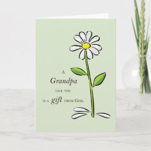 Opa Geschenk von Gott Daisy Religiöse Großeltern Karte