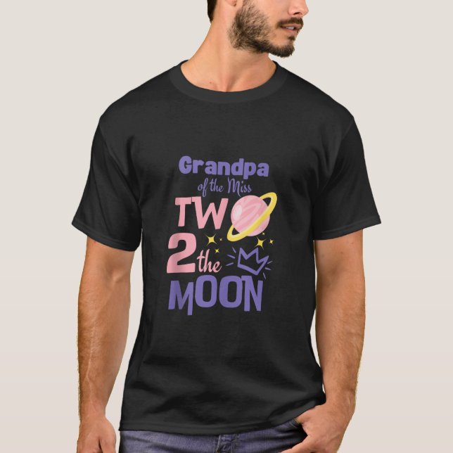 Opa Girl 2 2 Moon Space Astronaut Pastell 2. T-Shirt (Vorderseite)