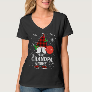 Opa Gnome Buffalo Kariert Matching Family Christ T-Shirt