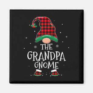 Opa Gnome Xmas Familie passt Karierte Weihnachten Magnet