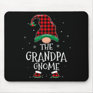 Opa Gnome Xmas Familie passt Karierte Weihnachten Mousepad