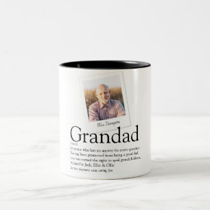 Opa Grandad Papa Definition Foto Zweifarbige Tasse