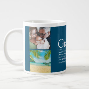 Opa Grandad Papa Definition FotoCollage Jumbo-Tasse