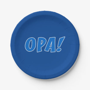 Opa Greece Celebration (Dark Blue) Pappteller