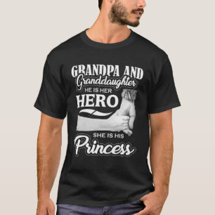 Opa Großtochter Herausgeber Prinzessin Vatertag Gi T-Shirt