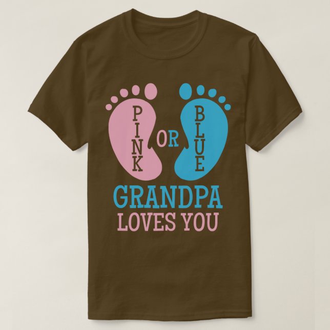Opa Großvater Großvater Rosa oder Blau 1 T-Shirt (Design vorne)