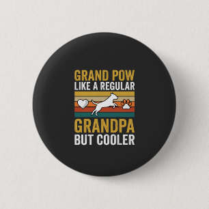 Opa Großvater Hunde Liebhaber Retro Button