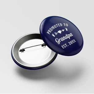 Opa Großvater Papa Opa zum Opa befördert Button