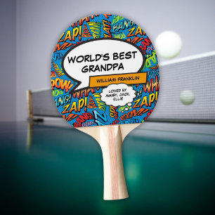 Opa Großvater Pops Lustig Modern Cool Tischtennis Schläger