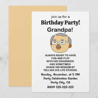 Opa Großvater Zitat Geburtstag Einladung