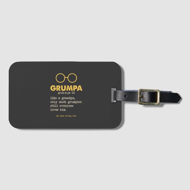Opa - Grumpa - Definition Gepäckanhänger (Vorderseite (Horizontal))